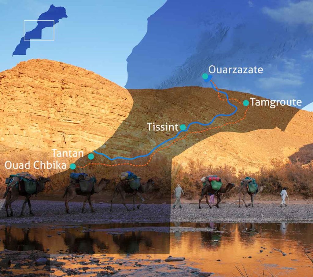 La carte du trajet d'Alice Morrison