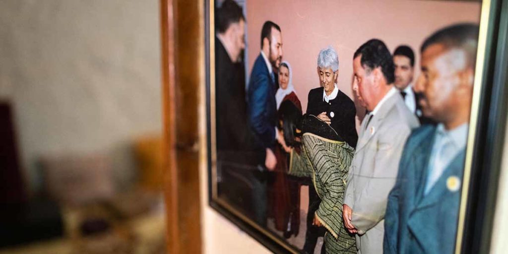 Soeur Francesca avec le Roi Mohammed VI à l'association Horizon des handicapés d'Ouarzazate