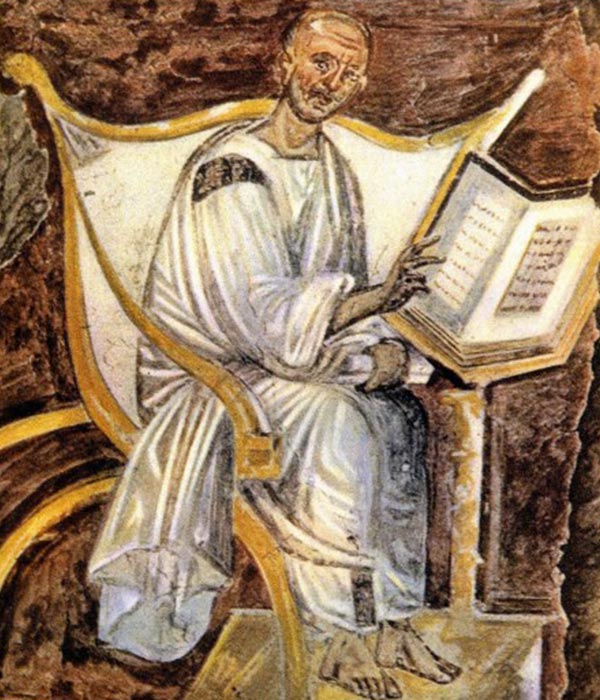 Saint Augustin, VIe s. Fresque, palais du Latran, Rome