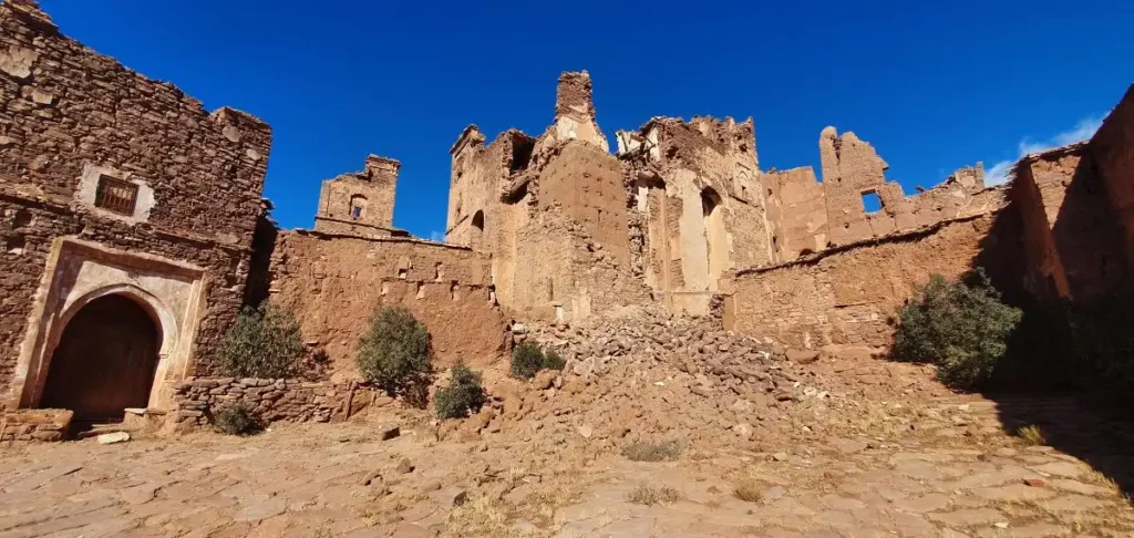Les restes de l'ancienne cour centrale de la casbah de Telouet
